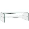 vidaXL Coffee Table Clear 98x45x31 cm Tempered Glass