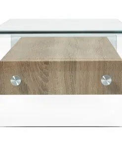 vidaXL Coffee Table Clear 98x45x31 cm Tempered Glass