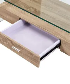 vidaXL Coffee Table Clear 98x45x31 cm Tempered Glass