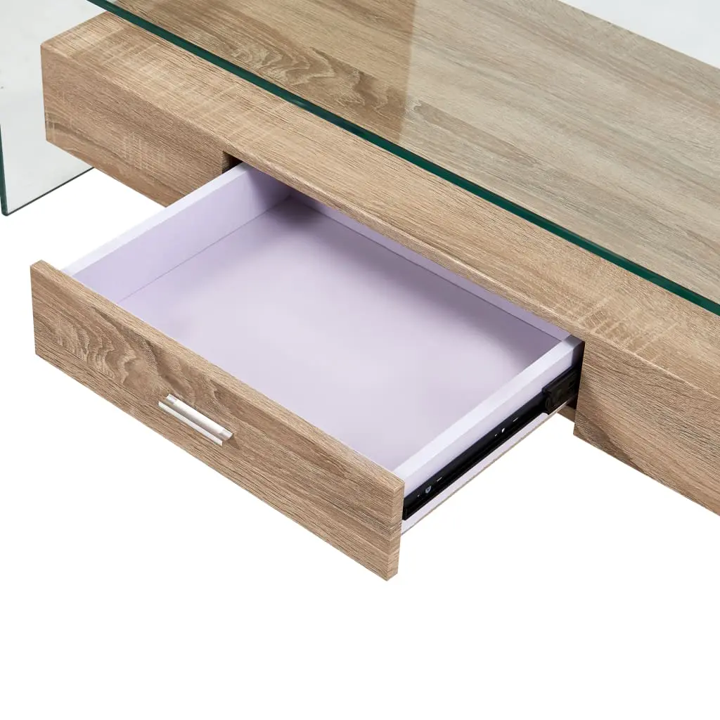 vidaXL Coffee Table Clear 98x45x31 cm Tempered Glass