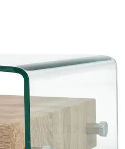vidaXL Coffee Table Clear 98x45x31 cm Tempered Glass