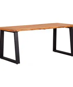 vidaXL 3 Piece Dining Set Solid Oak Wood Natural