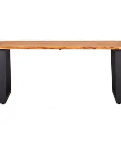 vidaXL 3 Piece Dining Set Solid Oak Wood Natural