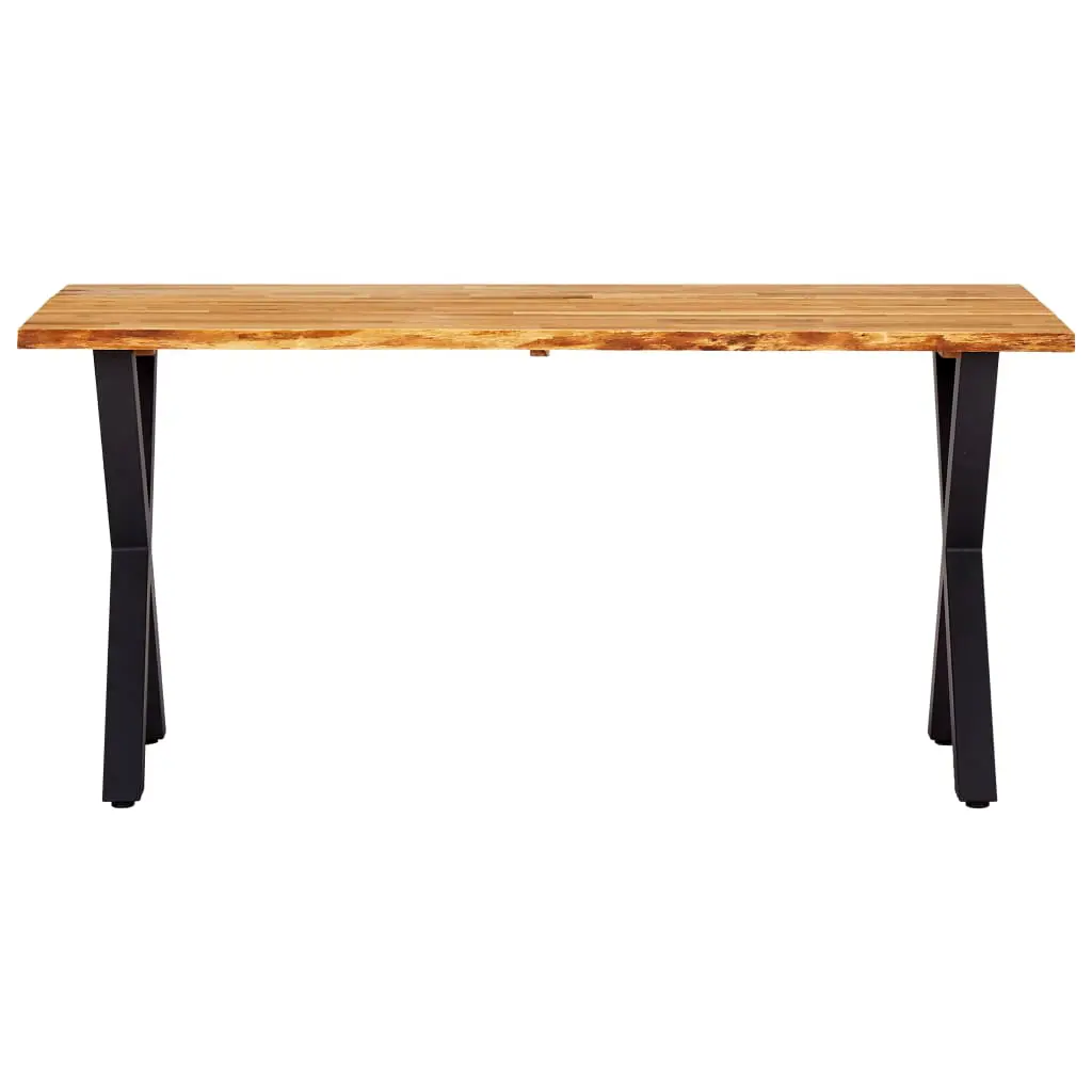 vidaXL 3 Piece Dining Set Solid Oak Wood Natural