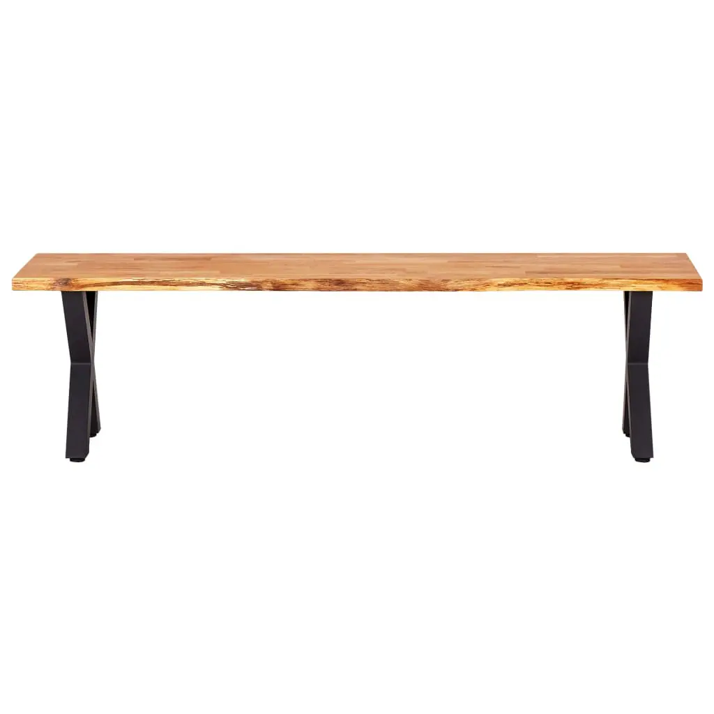 vidaXL 3 Piece Dining Set Solid Oak Wood Natural