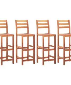 vidaXL Bar Chairs 4 pcs Solid Acacia Wood