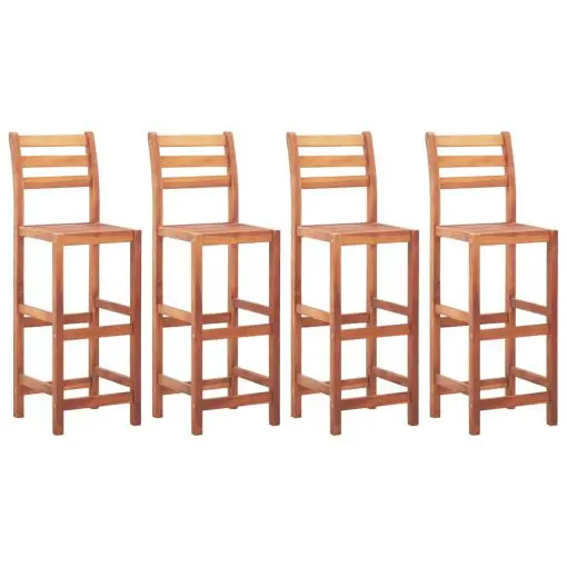 vidaXL Bar Chairs 4 pcs Solid Acacia Wood