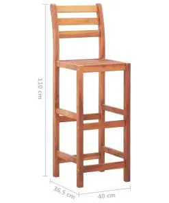 vidaXL Bar Chairs 4 pcs Solid Acacia Wood