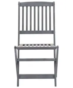 vidaXL Folding Outdoor Chairs 2 pcs Solid Acacia Wood