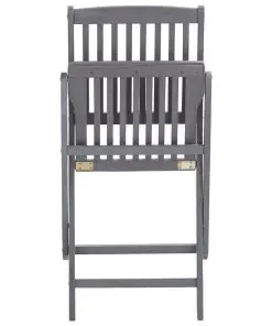 vidaXL Folding Outdoor Chairs 2 pcs Solid Acacia Wood