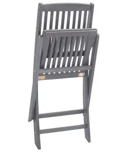 vidaXL Folding Outdoor Chairs 2 pcs Solid Acacia Wood