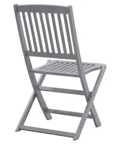 vidaXL Folding Outdoor Chairs 4 pcs Solid Acacia Wood