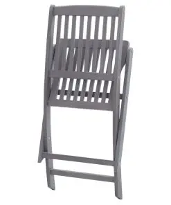vidaXL Folding Outdoor Chairs 4 pcs Solid Acacia Wood