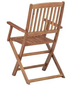 vidaXL Folding Outdoor Chairs 4 pcs Solid Acacia Wood