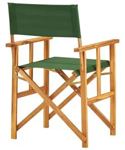 vidaXL Director’s Chair Solid Acacia Wood Green