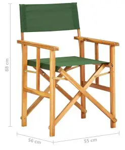 vidaXL Director’s Chair Solid Acacia Wood Green