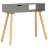 vidaXL Console Table Grey 80x30x72 cm Solid Pinewood