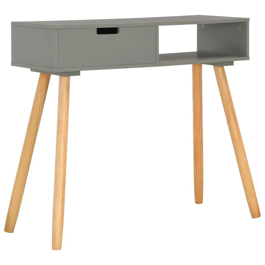 vidaXL Console Table Grey 80x30x72 cm Solid Pinewood
