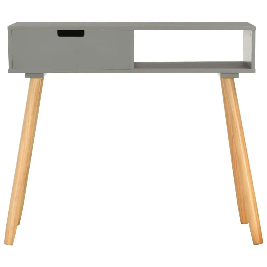 vidaXL Console Table Grey 80x30x72 cm Solid Pinewood
