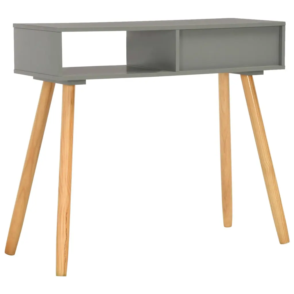 vidaXL Console Table Grey 80x30x72 cm Solid Pinewood