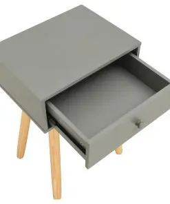 vidaXL Bedside Tables 2 pcs Grey Solid Pinewood