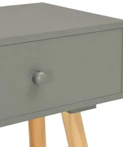 vidaXL Bedside Tables 2 pcs Grey Solid Pinewood