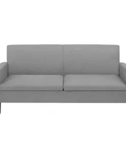 vidaXL 2 Piece Sofa Set Fabric Light Grey