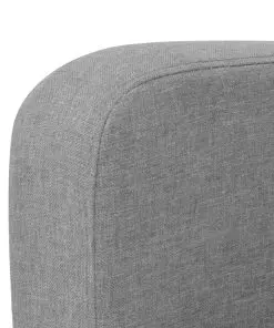 vidaXL 2 Piece Sofa Set Fabric Light Grey