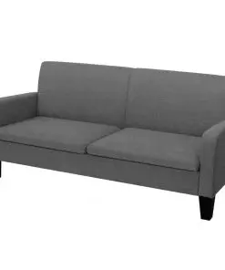 vidaXL 2 Piece Sofa Set Fabric Dark Grey