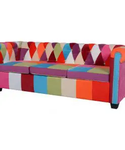 vidaXL 2 Piece Chesterfield Sofa Set Fabric