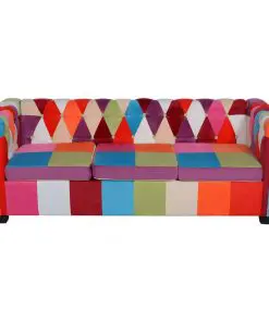 vidaXL 2 Piece Chesterfield Sofa Set Fabric