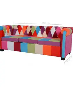 vidaXL 2 Piece Chesterfield Sofa Set Fabric