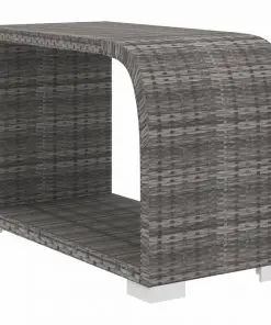 vidaXL 8 Piece Garden Lounge Set with Cushions Poly Rattan Grey