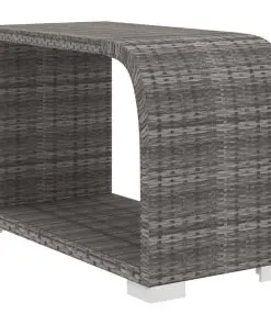 vidaXL 11 Piece Garden Lounge Set with Cushions Poly Rattan Grey