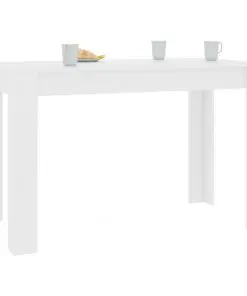 vidaXL Dining Table White 120x60x76 cm Chipboard