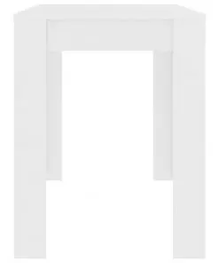vidaXL Dining Table White 120x60x76 cm Chipboard