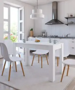 vidaXL Dining Table White 120x60x76 cm Chipboard