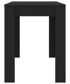 vidaXL Dining Table Black 120x60x76 cm Chipboard