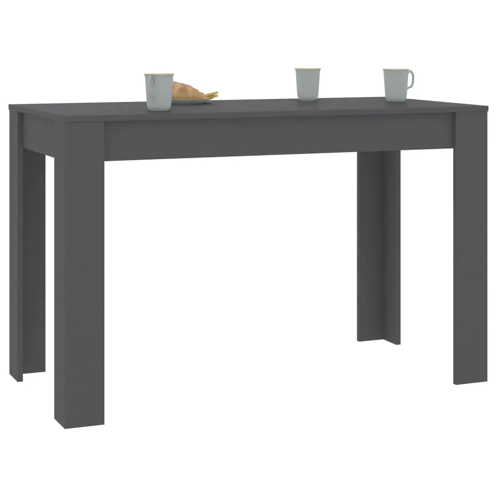 vidaXL Dining Table Grey 120x60x76 cm Chipboard
