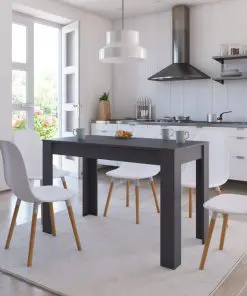 vidaXL Dining Table Grey 120x60x76 cm Chipboard