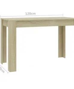 vidaXL Dining Table Sonoma Oak 120x60x76 cm Chipboard