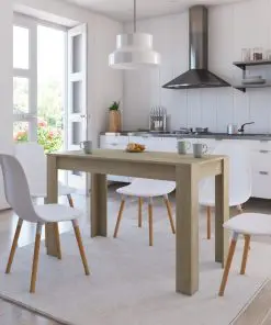 vidaXL Dining Table Sonoma Oak 120x60x76 cm Chipboard