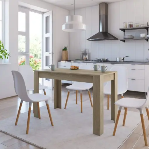 vidaXL Dining Table Sonoma Oak 120x60x76 cm Chipboard