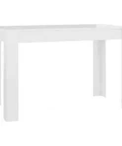 vidaXL Dining Table High Gloss White 120x60x76 cm Chipboard