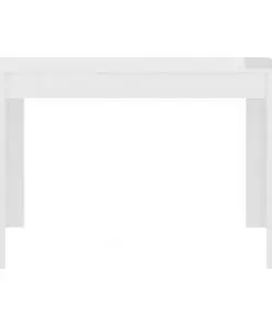 vidaXL Dining Table High Gloss White 120x60x76 cm Chipboard