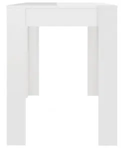 vidaXL Dining Table High Gloss White 120x60x76 cm Chipboard