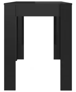 vidaXL Dining Table High Gloss Black 120x60x76 cm Chipboard