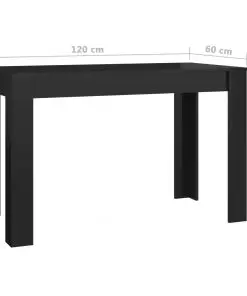 vidaXL Dining Table High Gloss Black 120x60x76 cm Chipboard