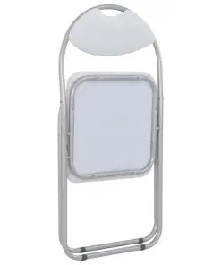 vidaXL Folding Dining Chairs 4 pcs White Faux Leather