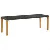 vidaXL Garden Bench 80 cm Poly Rattan Black